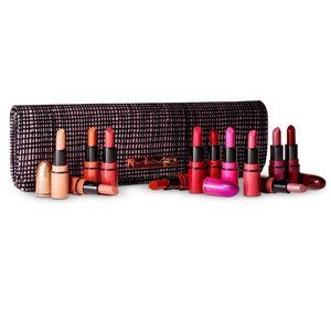 MAC Taste of Stardom Mini Lipstick Kit - M.A.C 13-Pc Set Sparkly Glitter Clutch